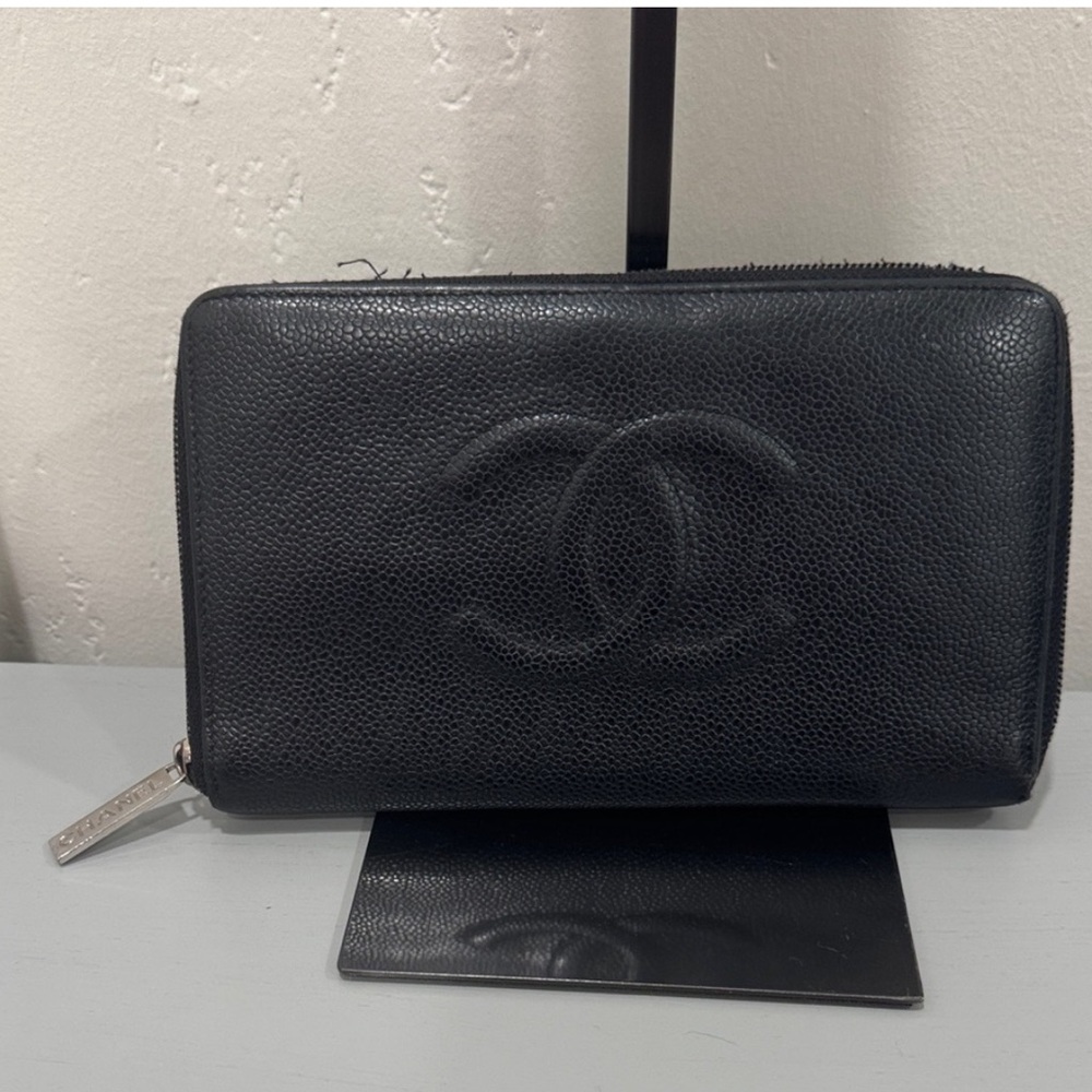 CHANEL Black Leather Wallet